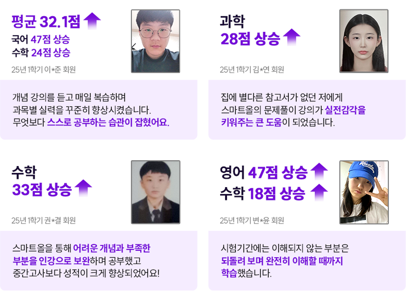 성적 향상 후기