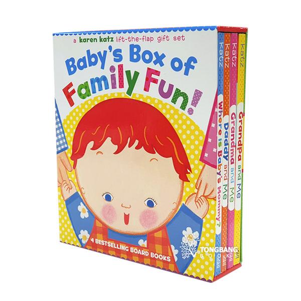 (원서) Karen Katz : Baby's Box of Family Fun Boxed Set (4 Board Books,Lift-the-Flap) (CD미포함)