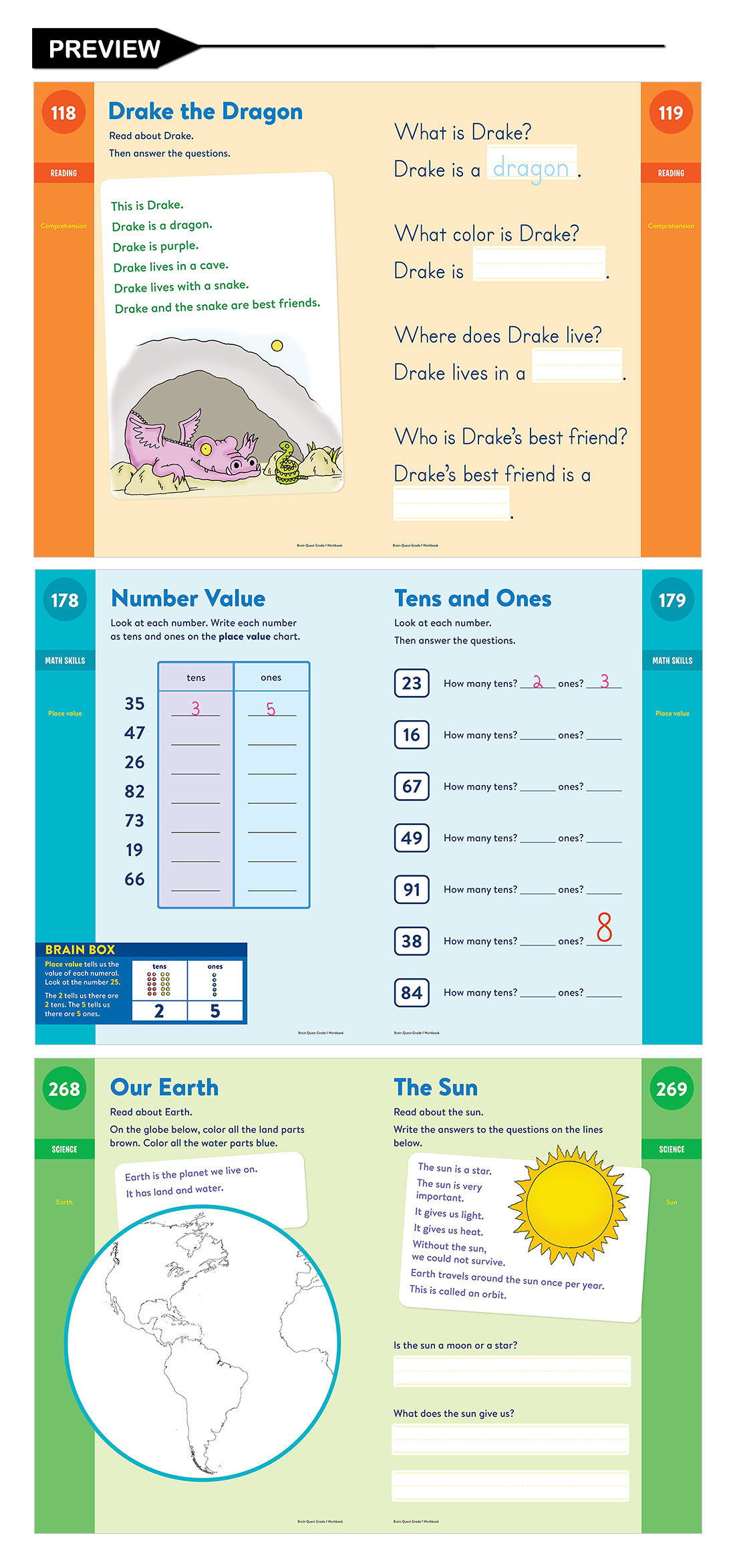 (원서) 워크북 : Brain Quest Workbook : 1st Grade Revised Edition, Ages 6-7 ...