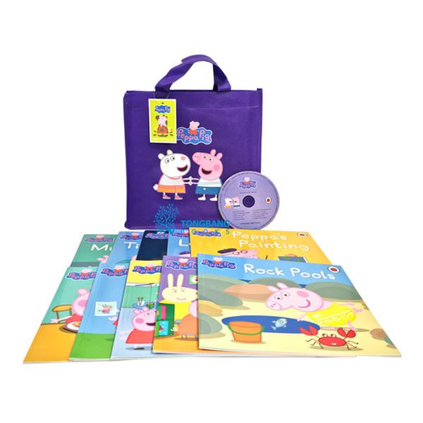 (원서) 페파피그 Peppa Pig Purple Bag 10 Books Set (Paperback + CD, 영국판)