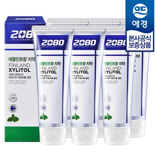 [애경] 2080 자일리톨 치약 애플민트향 100g x 6개