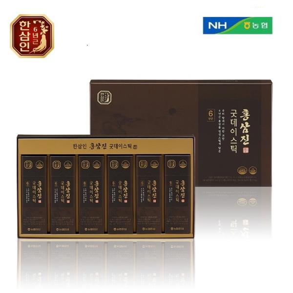 [무료배송][농협] 한삼인 6년근 홍삼 홍삼진 굿데이 스틱 10g x 60포 (선물 쇼핑백 증정)