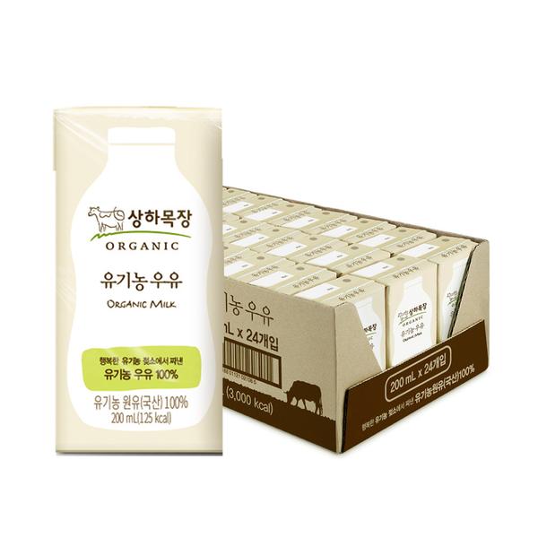 [매일유업] 상하목장 유기농 우유 200ml 24팩