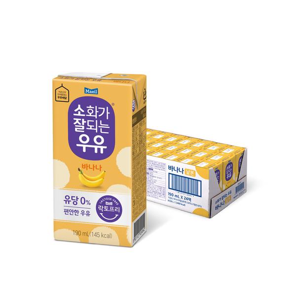 [매일유업] 소화가 잘되는 우유 바나나 190ml 24팩