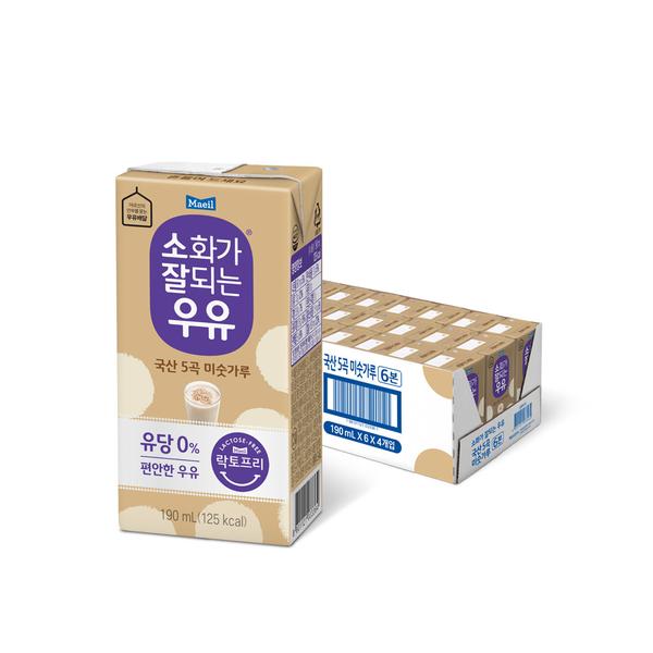 [매일유업] 소화가 잘되는 우유 미숫가루 190ml 24팩