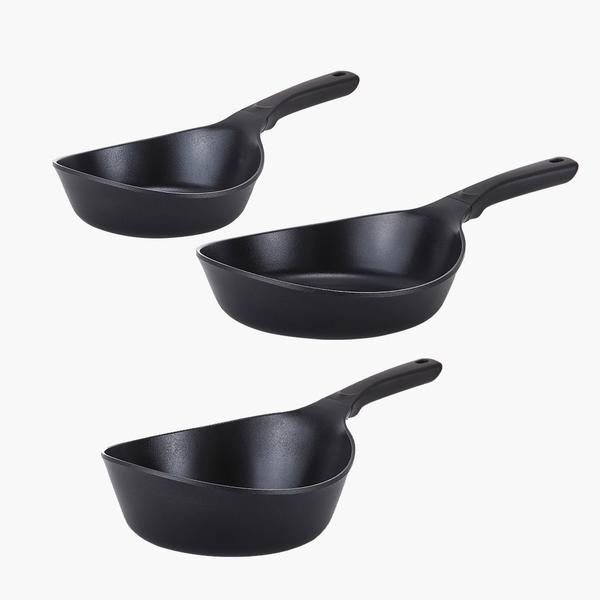 [네오플램] 불칸 IH 인덕션 프라이팬 3종 세트 (20cm 프라이팬, 24cm 프라이팬, 24cm 궁중팬)