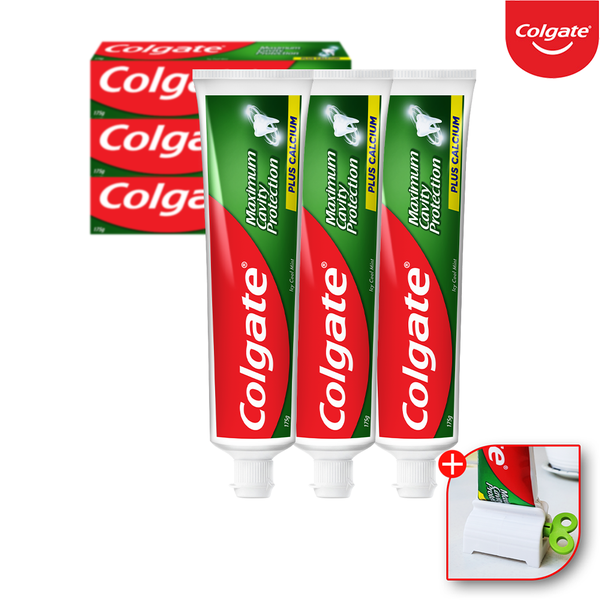 콜게이트 colgate 1450ppm 잇몸 충치 예방 불소 쿨민트 치약 175gx3개+치약짜개