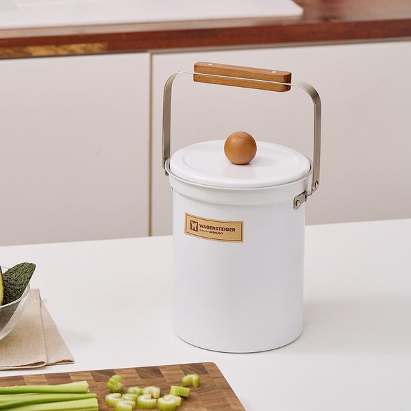 [바겐슈타이거] 스텐 음식물 쓰레기통 3L 화이트