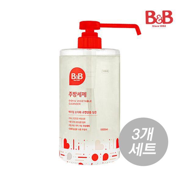 ★세트할인★[메디앙스] 비앤비 - 순한 세정 주방세제(1000mlX3개세트)