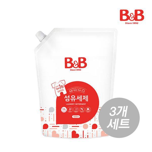 ★세트할인★[메디앙스] 비앤비 - 섬유세제 리필형(1500mlX3개세트)