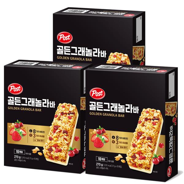  포스트 골든 그래놀라 밀크바 270g 3개 