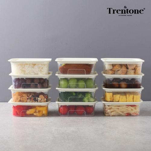 [트렌톤] 냉장고보관용기 베이직쿡 3호 12종 (400ml x 12개)