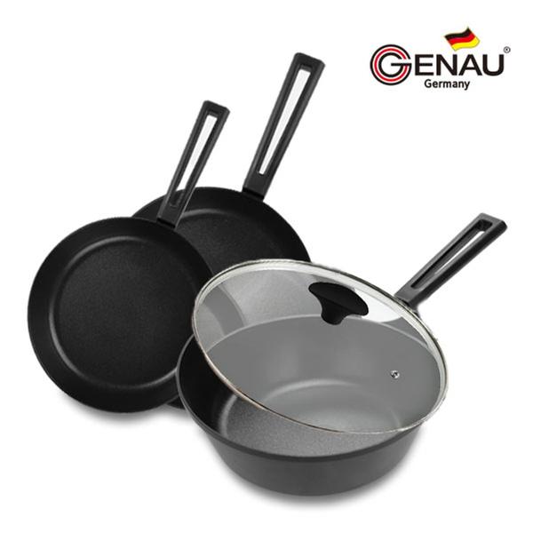 [제너] 펜슬러 인덕션 티타늄코팅 후라이팬 4종 (후라이팬 20cm, 후라이팬 28cm, 궁중팬 28cm, 유리뚜껑)