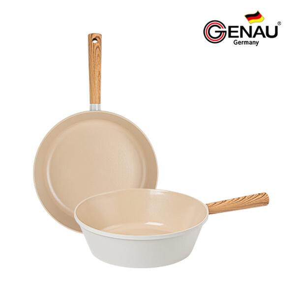 [제너] 리블리 IH 티타늄코팅 후라이팬 2종B (후라이팬 28cm, 궁중팬 28cm)