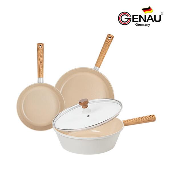 [제너] 리블리 IH 티타늄코팅 후라이팬 4종 (후라이팬 20cm, 후라이팬 28cm, 궁중팬 28cm, 유리뚜껑 28cm)