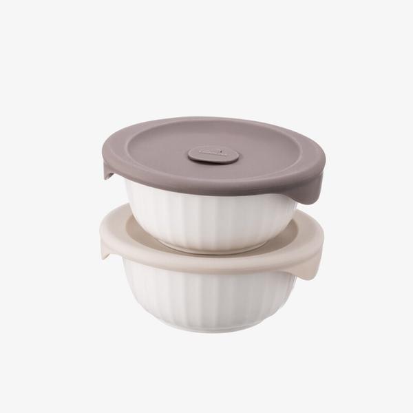 [락앤락] 바로한끼 도자기 밥용기 450ml 2개세트(SLB303S2)