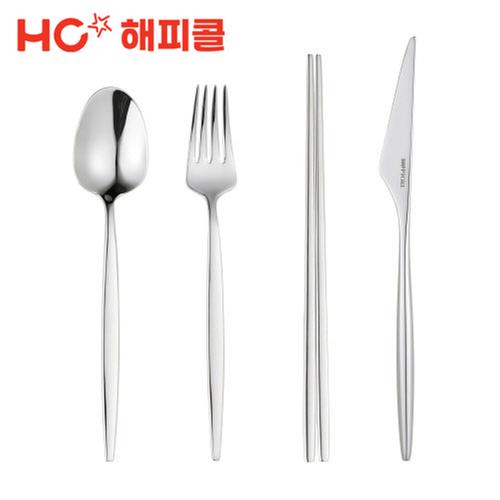 [해피콜] 클래식 페르마타 커트러리 4P세트 (스푼/포크/나이프/젓가락)