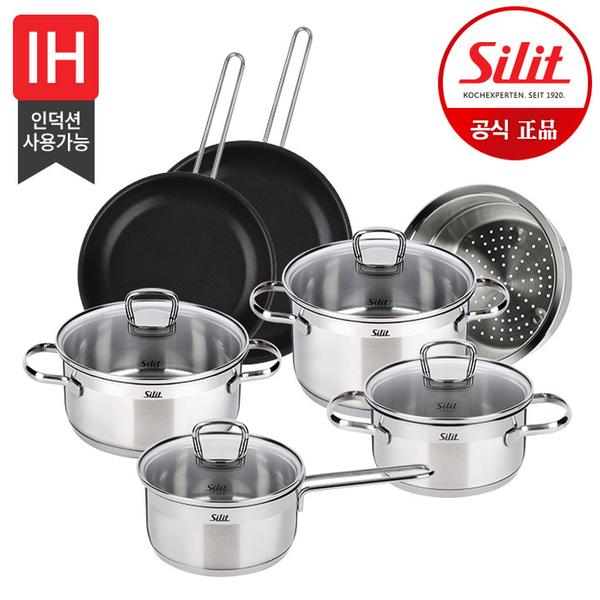 [실리트] 롬바르디아 스텐냄비+후라이팬 7종세트 (16편수+16L+20L+20H+찜기+F/P24+28)