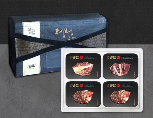 [안동누리名品한우] 1등급 한우 구이,정육 실속세트2호 1.2kg