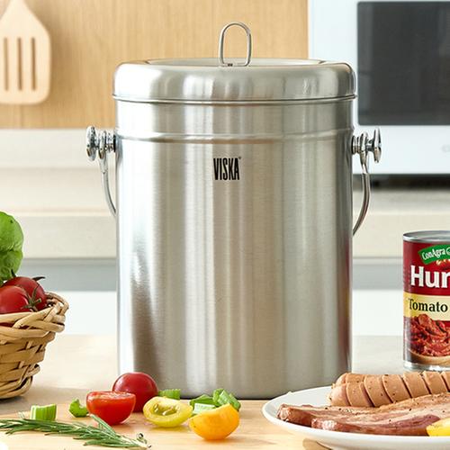[VISKA] 비스카 스테인레스 음식물 쓰레기통 5L VK-500S(리퍼)