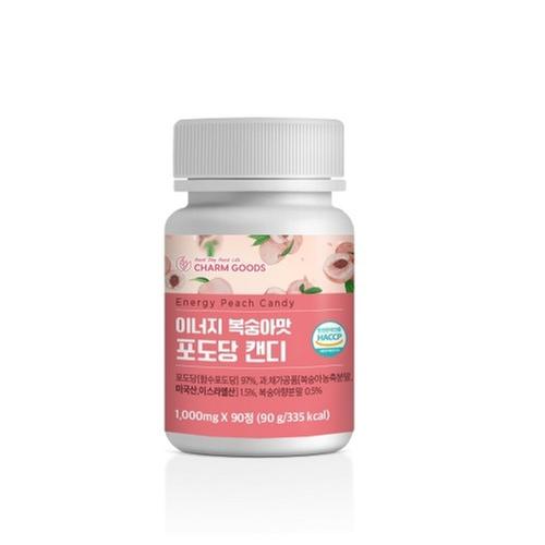 이너지 복숭아맛 포도당캔디 90정