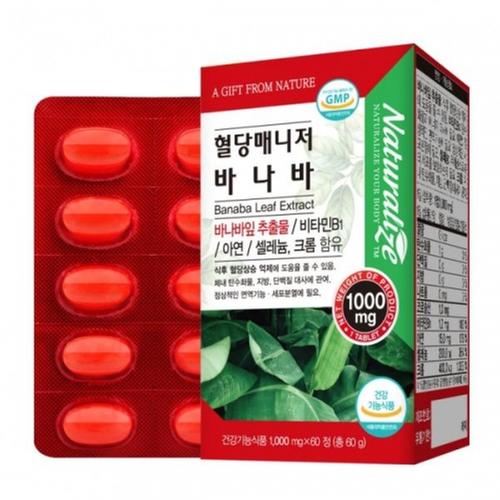 네추럴라이즈 혈당매니저 바나바 1,000mg x 60정