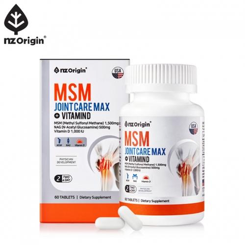 엔젯오리진 MSM 조인트케어 맥스 + 비타민D 1,300mg x 60정