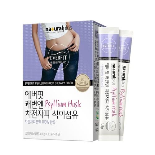 내츄럴플러스 에버핏 쾌변엔 차전자피 식이섬유 4.8g x 30포