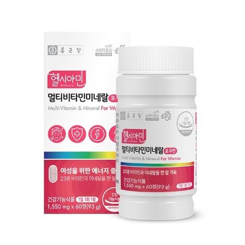 [종근당] 헬시아민 멀티비타민미네랄 포우먼 1550mg x 60정