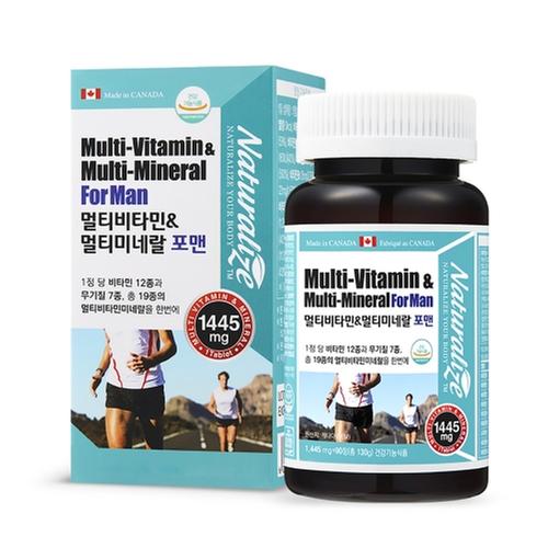 네추럴라이즈 멀티비타민 앤 멀티미네랄 포맨 1,445mg x 90정