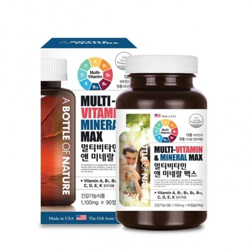 어바틀 멀티비타민 앤 미네랄 맥스 1,100mg x 90캡슐