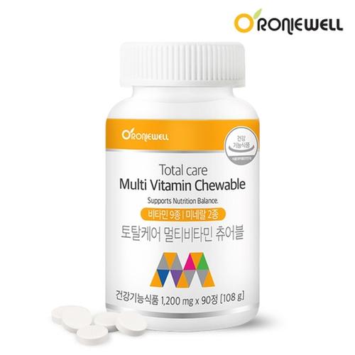 [로니웰] 토탈케어 멀티비타민 츄어블 1,200mg x 90정