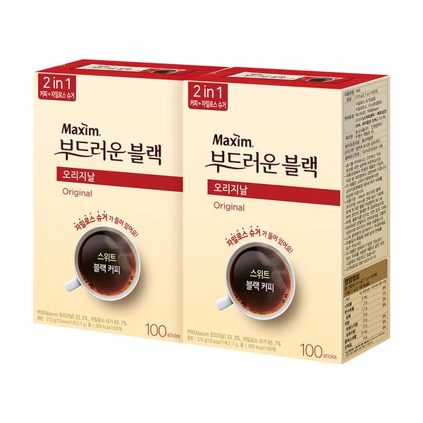 맥심 부드러운 블랙 오리지날 200T (100T 2개)