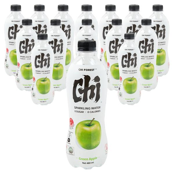 [치 포레스트] 제로슈거 탄산음료 사과 480ml x 15개