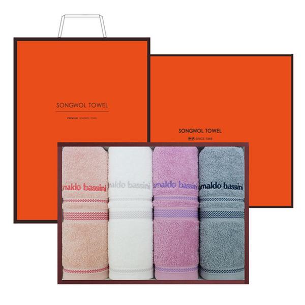 송월 아날도바시니 재즈 120G 4매 선물세트+쇼핑백 기념수건 답례품