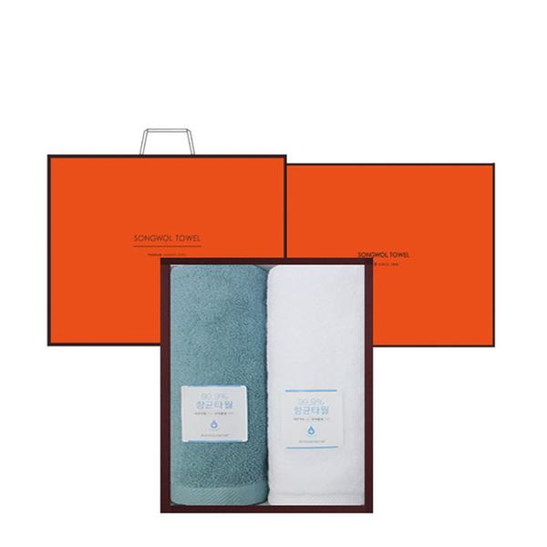 송월타월 아기수건 베베150g 30수 2매 선물세트+쇼핑백 기념수건 답례품