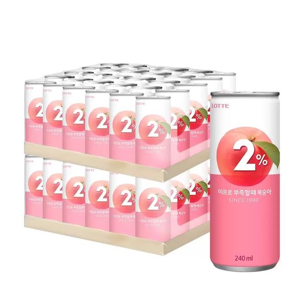 2% 부족할 때 복숭아맛 240ml x 30캔x 2팩 (총 60캔)