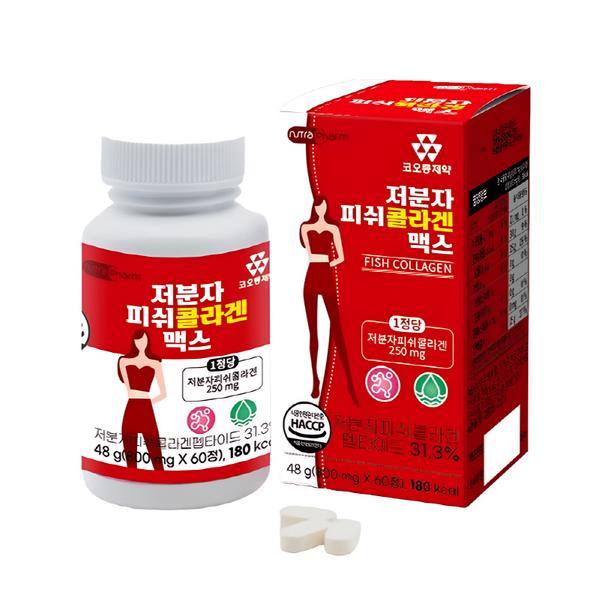 [코오롱제약] 저분자 피쉬콜라겐 맥스 (800mg*60정)