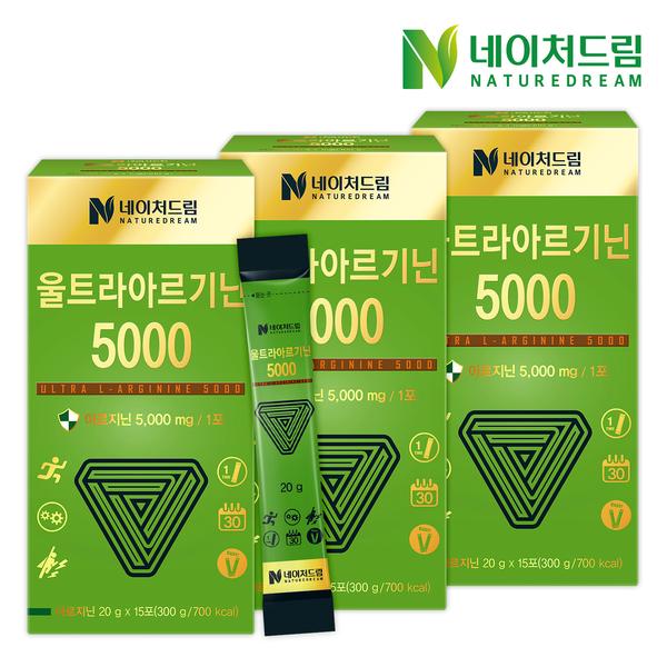 [네이처드림] 울트라 아르기닌 5000 20g x 15포 x 3개
