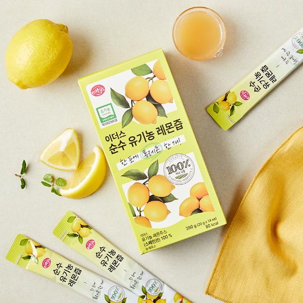 [이더스] 순수 유기농 레몬즙 280g (20g*14개)