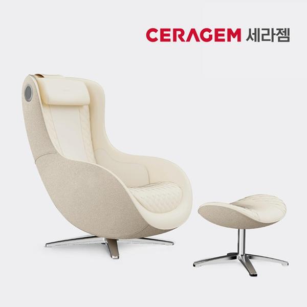 [세라젬x누하스] 우아한 휴식기술 본질에 충실한 안마의자 파우제 M2 베이지 (쿠션, 러그 증정)