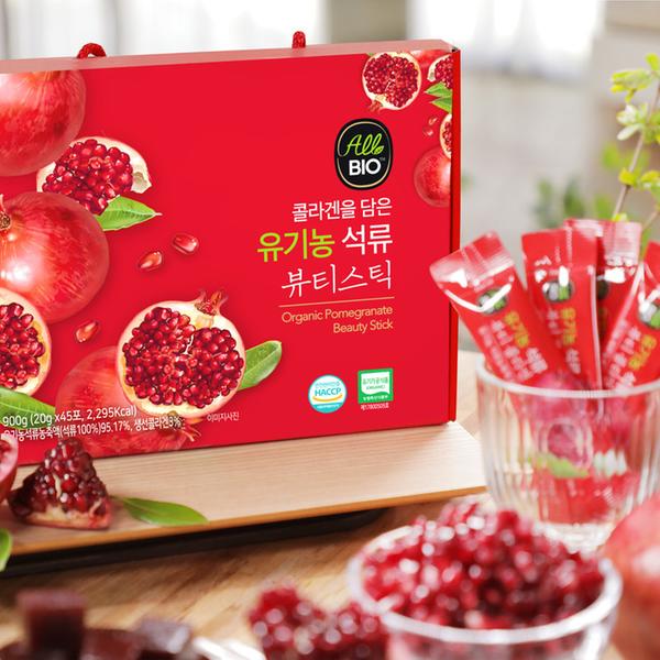 [올바이오] 유기농 석류 뷰티스틱 선물세트 (20g x 45개입)