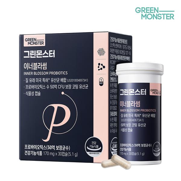 [그린몬스터] 이너블라썸 여성유산균 (170mgx30캡슐)
