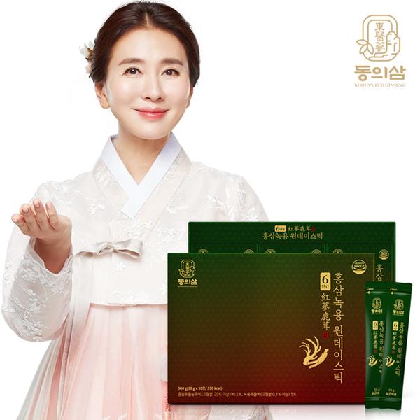 [동의삼] 6년근 홍삼녹용 원데이스틱 30포 (쇼핑백증정) 