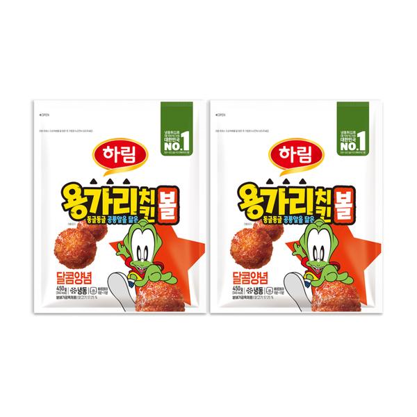 [하림] 용가리 치킨볼 달콤양념 450g 2개