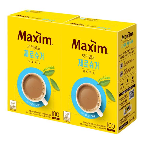맥심 모카골드 제로슈거 100T 2개