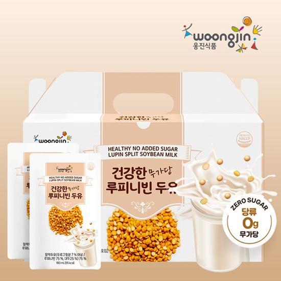 [웅진] 100%식물성 건강한 무가당 루피니빈 두유 180ml x 20팩