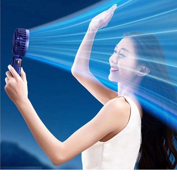 5단 조절 강풍 냉각기능탑재 LED 미니선풍기 중 택 1 네이비 핑크 아이보리 
