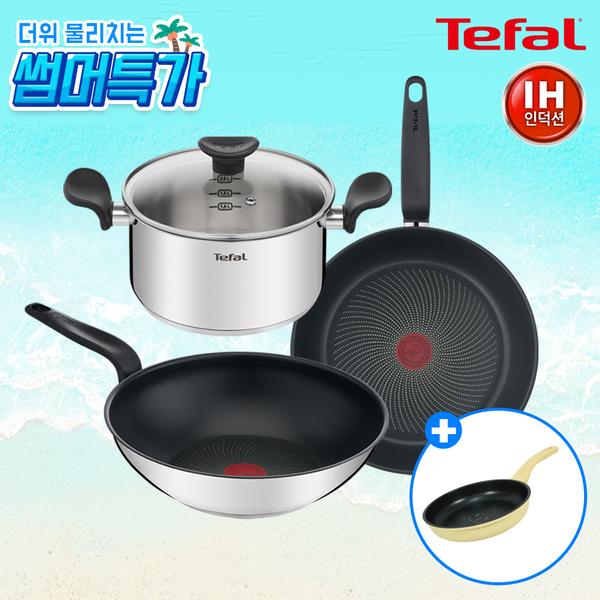 [테팔] 인덕션 G6 프리즘 프라이팬 28cm+웍팬 28cm+양수냄비 20cm+[사은품] [죠르노펠리체] IH 프레쉬온 프라이팬 20cm