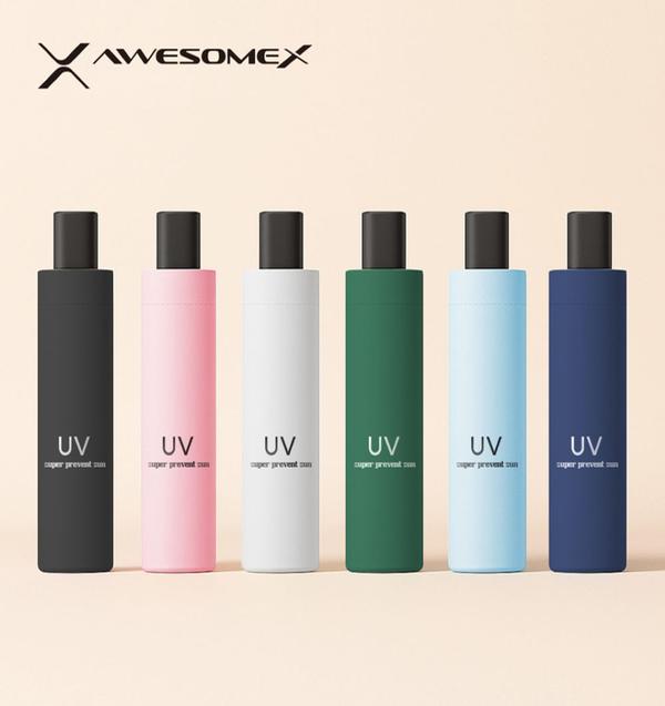 [어썸엑스]  UV차단 3단 수동 암막 파스텔 우양산 (UPF50+)